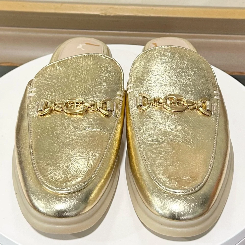 🌸SAM EDELMAN🌸 Kira Mule Gold Metallic Size: 7M - Picture 7 of 14